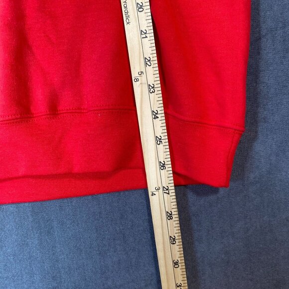 Gildan Red Tis The Season To Be Running Crewneck Sweatshirt Toys For Tots Unisex - Picture 8 of 9